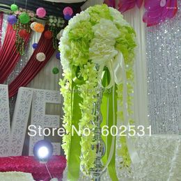 Flores decorativas SPR Wedding Road Lead Props Simulación Seda Flor artificial Decoración Candelabro Bolas
