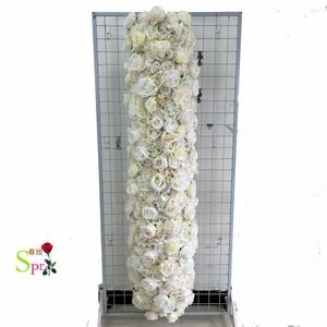 Fleurs décoratives SPR Fournitures de mariage Arrangement de fleurs artificielles Réception sur mesure Moon Gate Stage Backdrop Ring Frame Arch