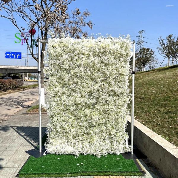 Fleurs décoratives SPR vente en gros, fournitures murales enroulables personnalisées pour bébé, décoration de fond, fleur artificielle en soie, vente en gros