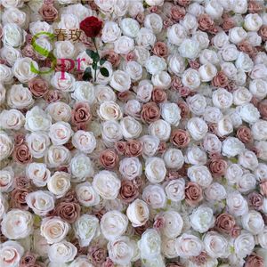 Fleurs décoratives spr en gros roll up fond décoration de fleur murale rose pour mariage