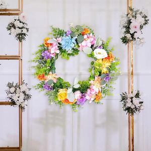 Decoratieve bloemen lente en zomer krans muur hangende voordeur kunstmatige bloem voor tuin boerderij feestje bruiloft festival