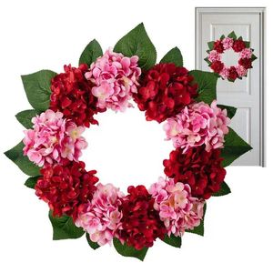 Couronnes de fleurs décoratives printemps-été, couronne florale artificielle pour porte d'entrée, toutes saisons, mur de jardin, salon