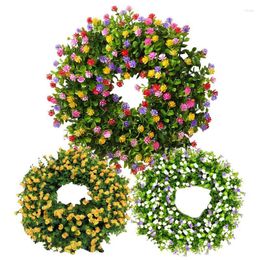 Fleurs décoratives couronne de printemps pivoine artificielle guirlande agréable d'été vertey fausse plante mural fond de porte décor de porte