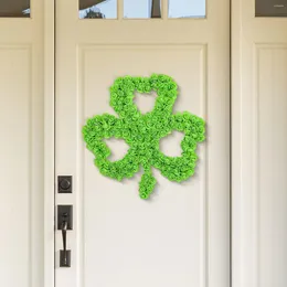 Fleurs décoratives st.Patrick's Day Wreath Ornement Fashion Irish Front Door Decor for Farty Farmhouse Celebration Home Window