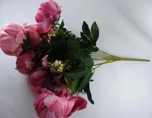 Fleurs décoratives stock 35 cm charmante artificielle de fleur de rose de rose maison de mariage décoration décoration décor fleur de pivoine floraison