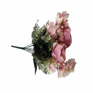 Fleurs décoratives Stock charmante artificiel fleur en soie rose Decoration de mariage de la maison décoration de fleur de fête de fleur de fleur de la fleur