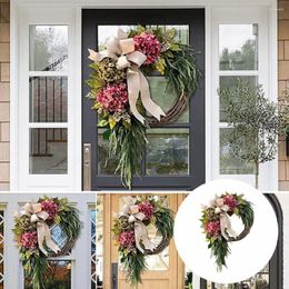 Decoratieve bloemen stevige mode bloemen slingerdeur hangende krans weerstandaard vintage woningdecor