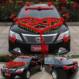 Fleurs décoratives Style luxe voiture de mariage décoration ensemble coeur "LOVE" fleur Casamento ornements décor
