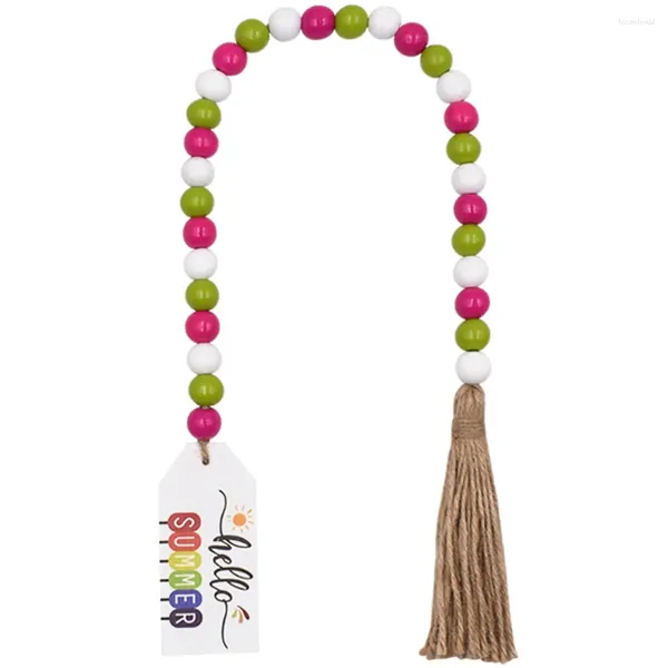 Fleurs décoratives décor d'été maison de perles de perles de suspension suspendue accessoires en bois orde orde