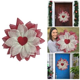 Fleurs décoratives couronnes de porte d'été saint valentin couronne de perles Couple créatif anniversaire décoration amour automne bienvenue