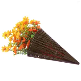 Fleurs décoratives couronnes d'été porte d'entrée en pot ferme décoration fleur artificielle panier suspendu en plastique
