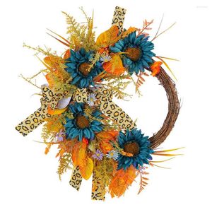 Decoratieve Bloemen Zonnebloem Garland Aantrekkelijke Anti-val Pography Props Tuin Supply Krans Hanger Kunstmatige