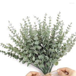 Decoratieve bloemen SV-45pcs kunstmatige eucalyptus stengels faux bladeren takken voor bruiloft middelpunt boeket bloemstuk