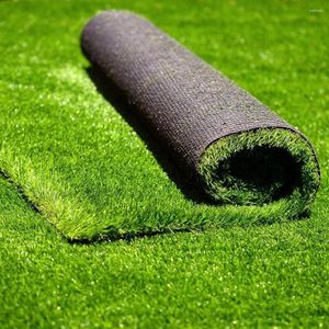 Fleurs décoratives herbe synthétique pour extérieur miniature décoration artificielle du gazon tapis de tapis vert great tapis de pelouse faux gras