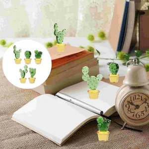 Decoratieve Bloemen Tafelblad Decor Kleine Auto Interieur Ornamenten Miniatuur Cactus Beeldjes Kleine Glazen Tafelblad Decoratie