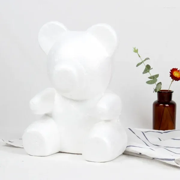 Flores decorativas Oso de peluche de rosas PE Día de San Valentín Regalos Diy Caja de espuma de aguja Modelo Artificial Christmas Home Decorations