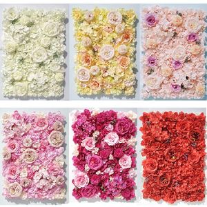 Decoratieve bloemen Temi Red Rose Peony Bloemwand Pography Achtergrond Raam Decoratie Rij