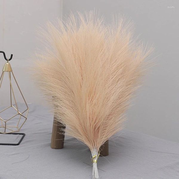 Fleurs décoratives tension 10pcs Pampas moelleux Grass Artificial Flower décor boho home mariage bouquet de chambre à coucher