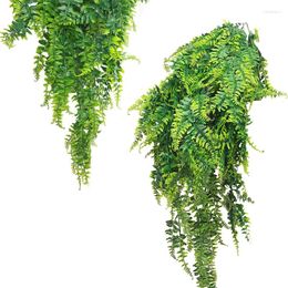 Fleurs décoratives tension 90cm de feuilles de fougère persane vignes décoration intérieure suspendue plante artificielle en plastique herbe de mariage balcon de fête de mariage