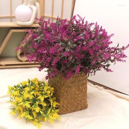 Fleurs décoratives tension en plastique lavande mariage artificiel maison de jardin décor de jardin fausse plante bouquet de bouquet