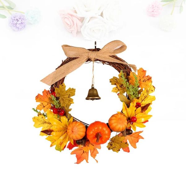 Fleurs décoratives Thanksgiving Fall Porte d'automne Signe de mur artificiel Récolte de baies d'automne pour la chambre de Noël décoration de Noël