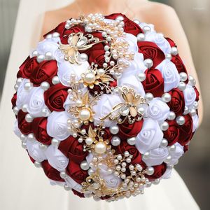 Decoratieve bloemen Het strass Bouquet van de bruid is verkrijgbaar in verschillende kleuren voor bruiloft en kerkbenodigdheden diamanten broche