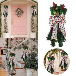 Decoratieve bloemen De draadloze prelit trap trim kerstkransen voor voordeur vakantie muur raam hangende brans