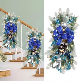 Decoratieve bloemen De draadloze prelit-trapversiering Kerstkransen voor vakantiemuur Raamhangende ornamenten Binnen Buiten Huis Kerstmis