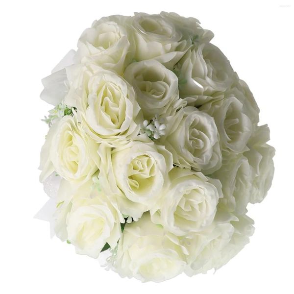 Fleurs décoratives La fleur de l'amour Bouquet Bouquet Wedding Superbe avec des strass scintillantes Un symbole