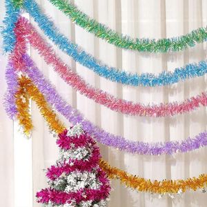 Decoratieve bloemen klatergoud slinger slingeren decor glanzende 6 stijlen krans trouwfeest kerstbomen linten