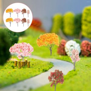 Decoratieve bloemen boombomen miniatuur model mini landschap landschap kunstmatige architectuur trein schaal tuin diy spoorweg micro