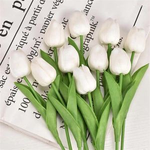 Fleurs décoratives tulipe fleur artificielle vraie touche Bouquet PE faux pour décoration de mariage décor de jardin de maison