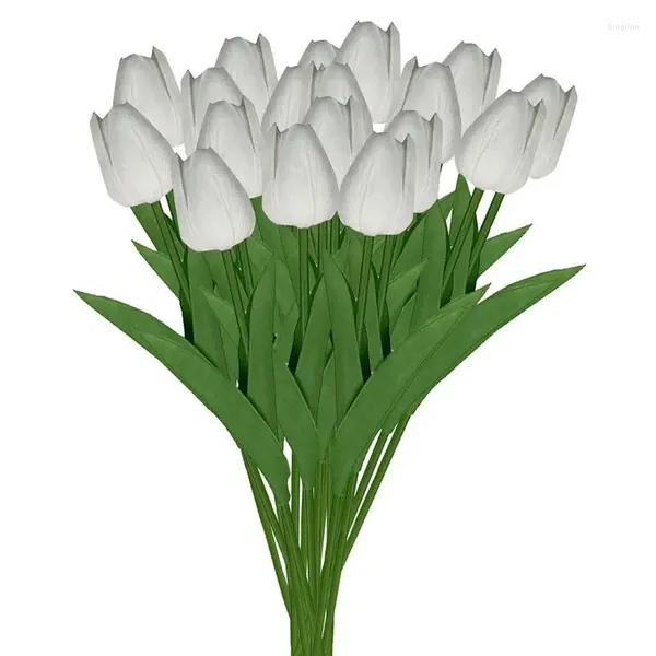 Flores decorativas Tulipanes artificiales Diseñados para aplicaciones amplias Sin deformación Uso repetido durante mucho tiempo Decoraciones adecuadas para fiestas