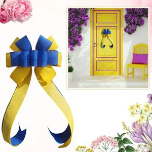 Decoratieve bloemen Oekraïense vlag gele en blauwe bogen voordeur boogkrans mailbox cadeau boerderij decor voor het huis