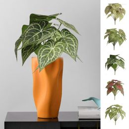 Decoratieve bloemen Handige nepplant lichtgewicht kunstmatige groene realistische hartvorm bladsimulatie decoreren