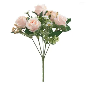 Fleurs décoratives UV résistantes artificielles longue du décoration de fleurs réalistes pour la fête de mariage Fake Rose Patio