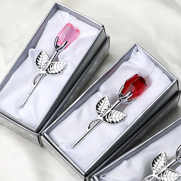 Fleurs décoratives cadeaux de saint valentin pour petite amie cristal Rose fleur artificielle amour éternel anniversaire fournitures de fête de mariage