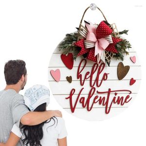 Decoratieve bloemen valentijnsdag deur borden valentijnhanger welkom bord houten gelukkige hangers vakantie ornamenten front