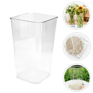 Fleurs décoratives Vase fleur acrylique seau Floral planteur pièce maîtresse Pot clair Table de mariage ferme Transparent cristal conteneur