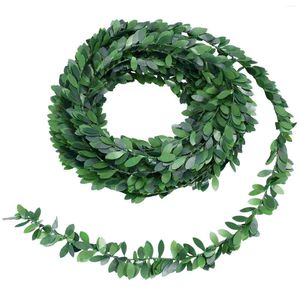Fleurs décoratives vignes guirlande suspendues de feuilles vertes ornement ornement couronne artificielle guirlandes