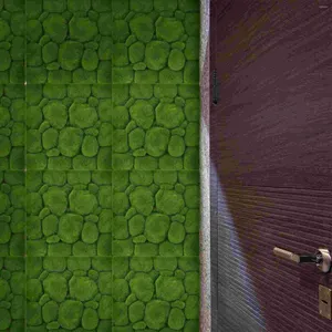 Fleurs décoratives mur artificiel faux de décoration d'herbe tapis verts panneaux de planche verts fausses gazon intimité décoration tapis de panneau en mousse de simulation artisanat