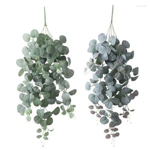 Decoratieve bloemen muur hangende eucalyptus boeket kunstmatige bladeren decoratie groen rotan kerstfeest decor bruiloft benodigdheden nep