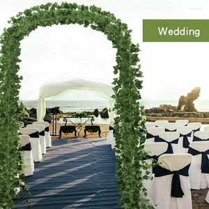 Decoratieve bloemen muur hangende wijnstok kunstmatige klimop krans plastic bladeren groen blad bruiloft feest hek decoratie