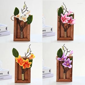 Decoratieve Bloemen Wandmontage Kunstmatige Magnolia Bonsai Meerjarige Kamerplanten Verfraaiing Home Decor Nep Bloem Samll Decoratie