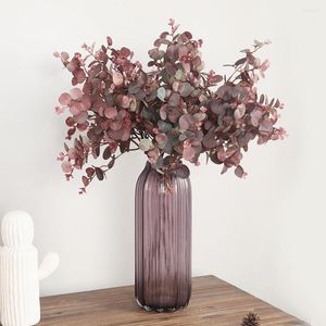 Decoratieve bloemen Wall Party Home Decoratie 70 cm herfststijl kunstmatige planten eucalyptus boom tak nep bladsimulatie zijde