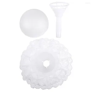 Decoratieve bloemen Wedding Bouquet schuimhemisfeer Supply Handle bloemenhouder Witte houders bruid