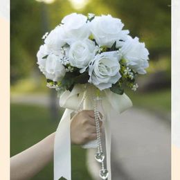 Fleurs décoratives Bouquet de mariage Bouquet Artificiel Holding Fleur Fleur MAINMATE