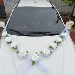 Decoratieve bloemen bruiloft auto decoratie front Supplies hoofdset sub-fleet vol