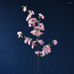 Fiori decorativi Decorazioni per matrimoni Fiori di ciliegio artificiali Ramo di seta Tavolo finto Decorazione da giardino Fiore di simulazione Rosa