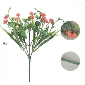 Decoratieve Bloemen Bruiloft Decor Kunst Plastic Groene Plant Sneeuw Pruim Fbabysbreath Boeket Restaurant Decoratie Simulatie Planten